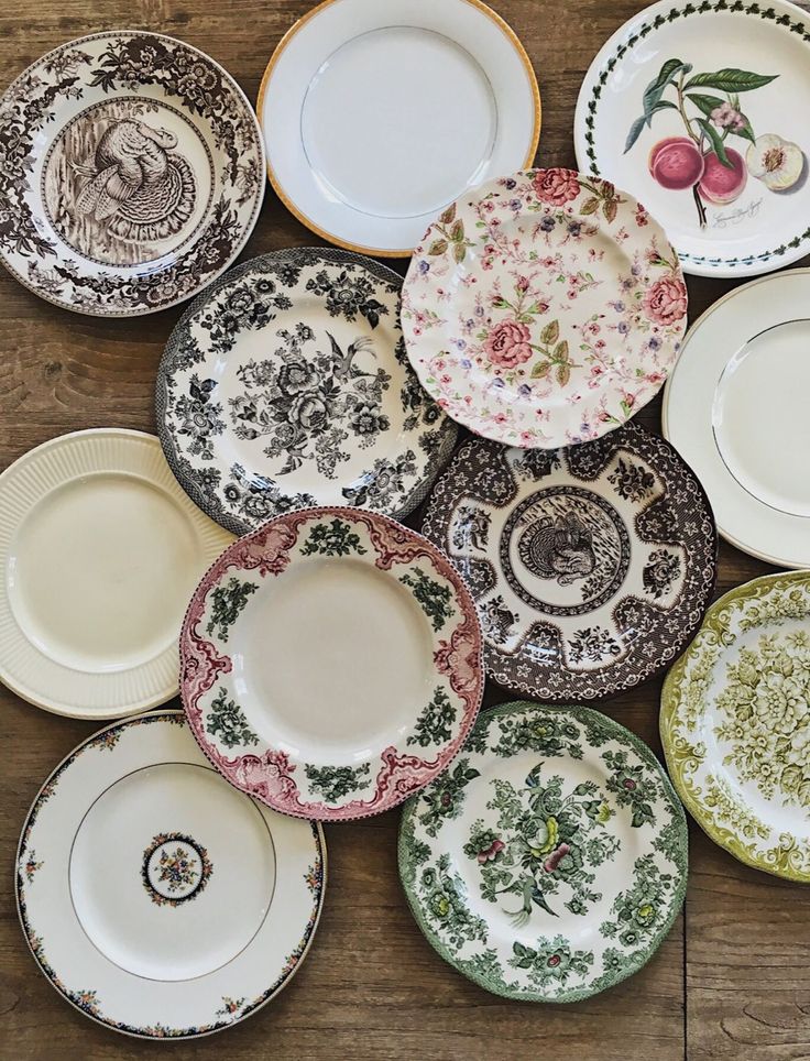 Mix and match dinner plates