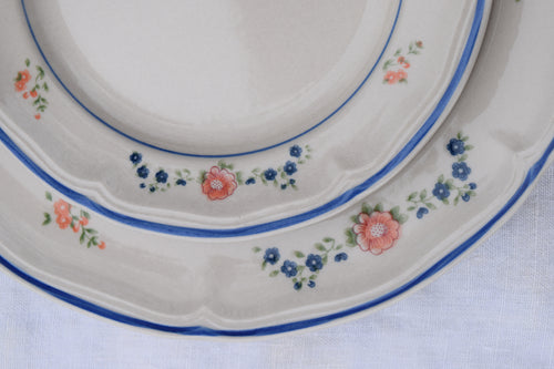 Blue and pink stoneware