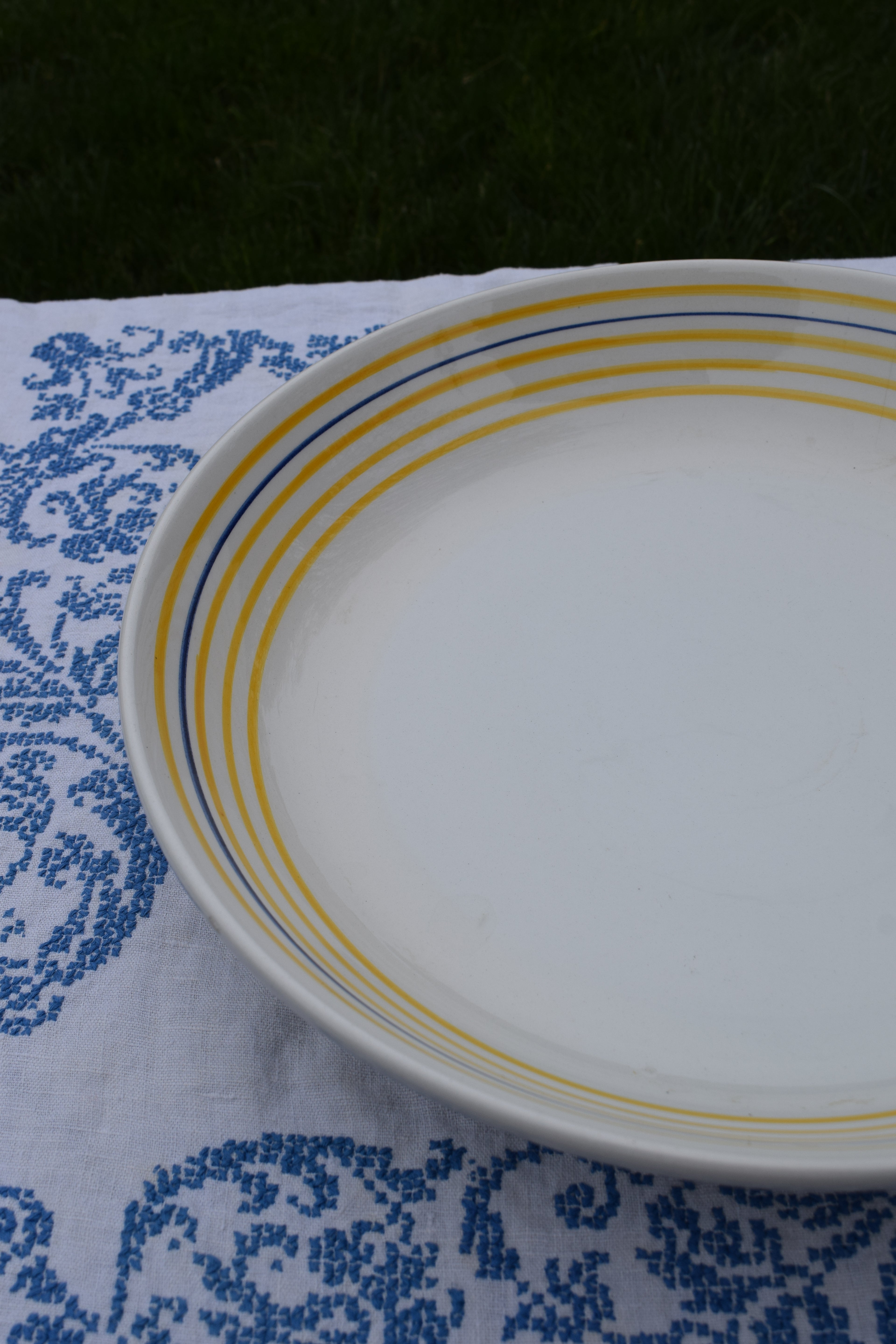 Blue and yellow bowl