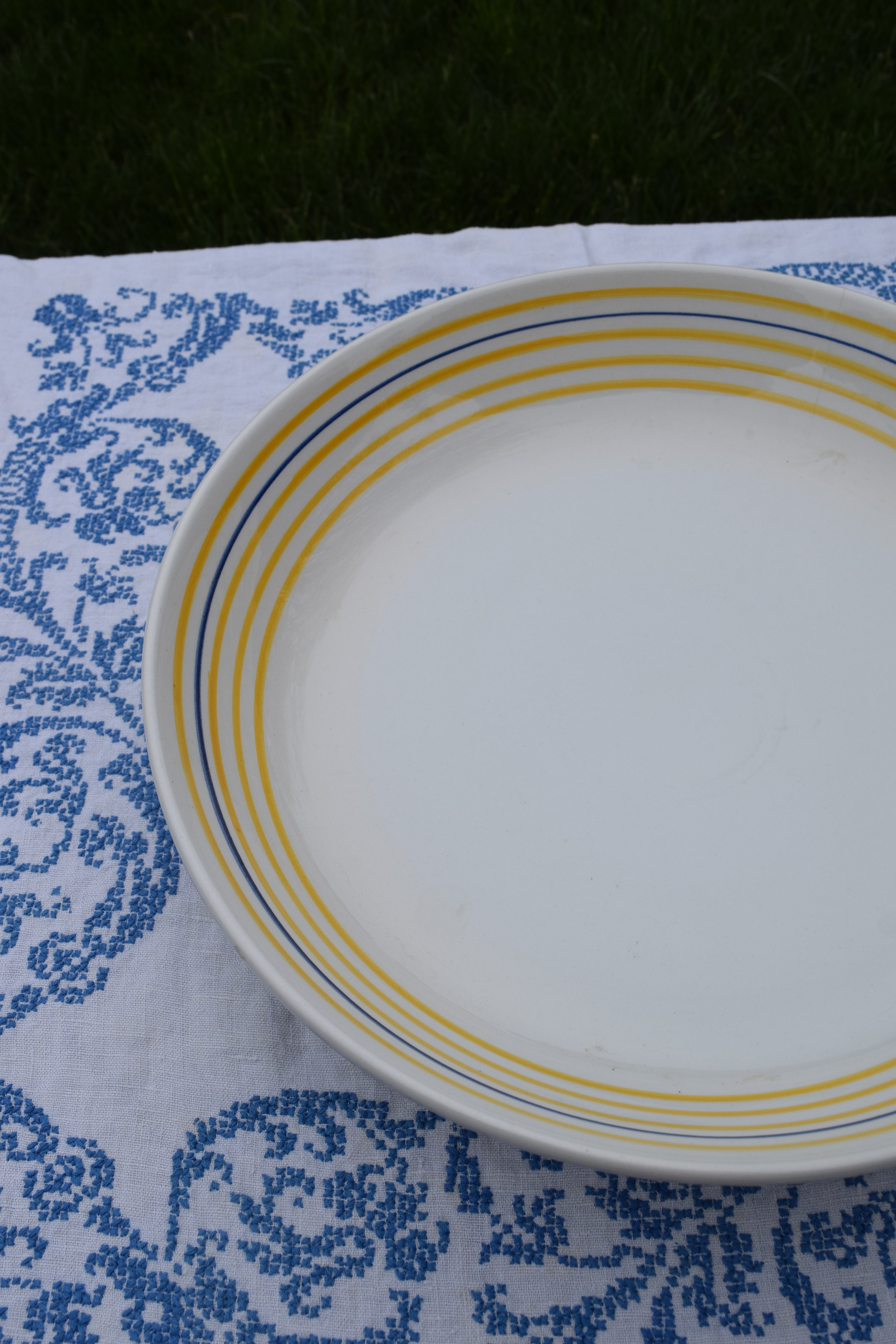 Blue and yellow bowl